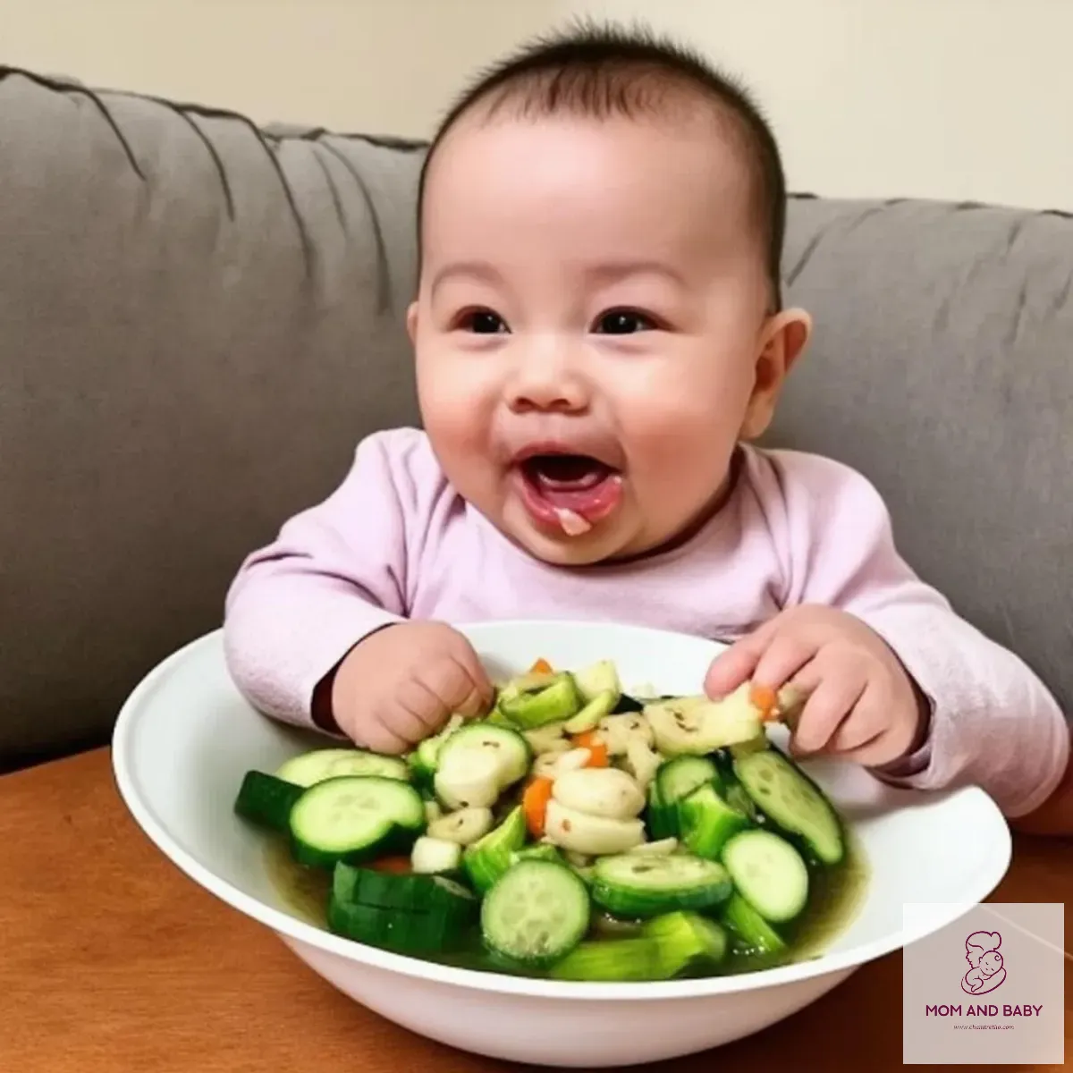 bé 9 tháng ăn rau củ hấp