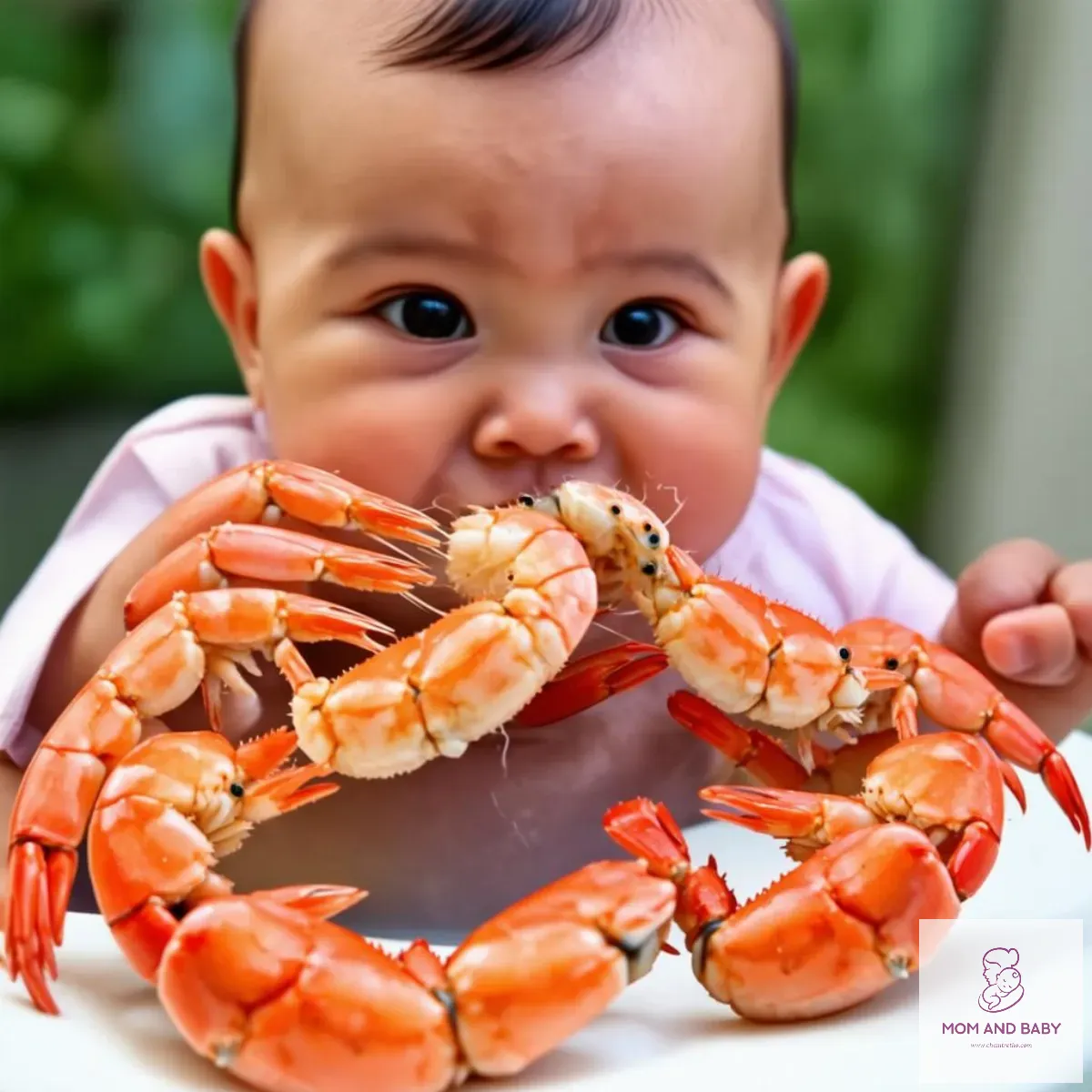 Bé mấy tháng ăn được tôm cua cá