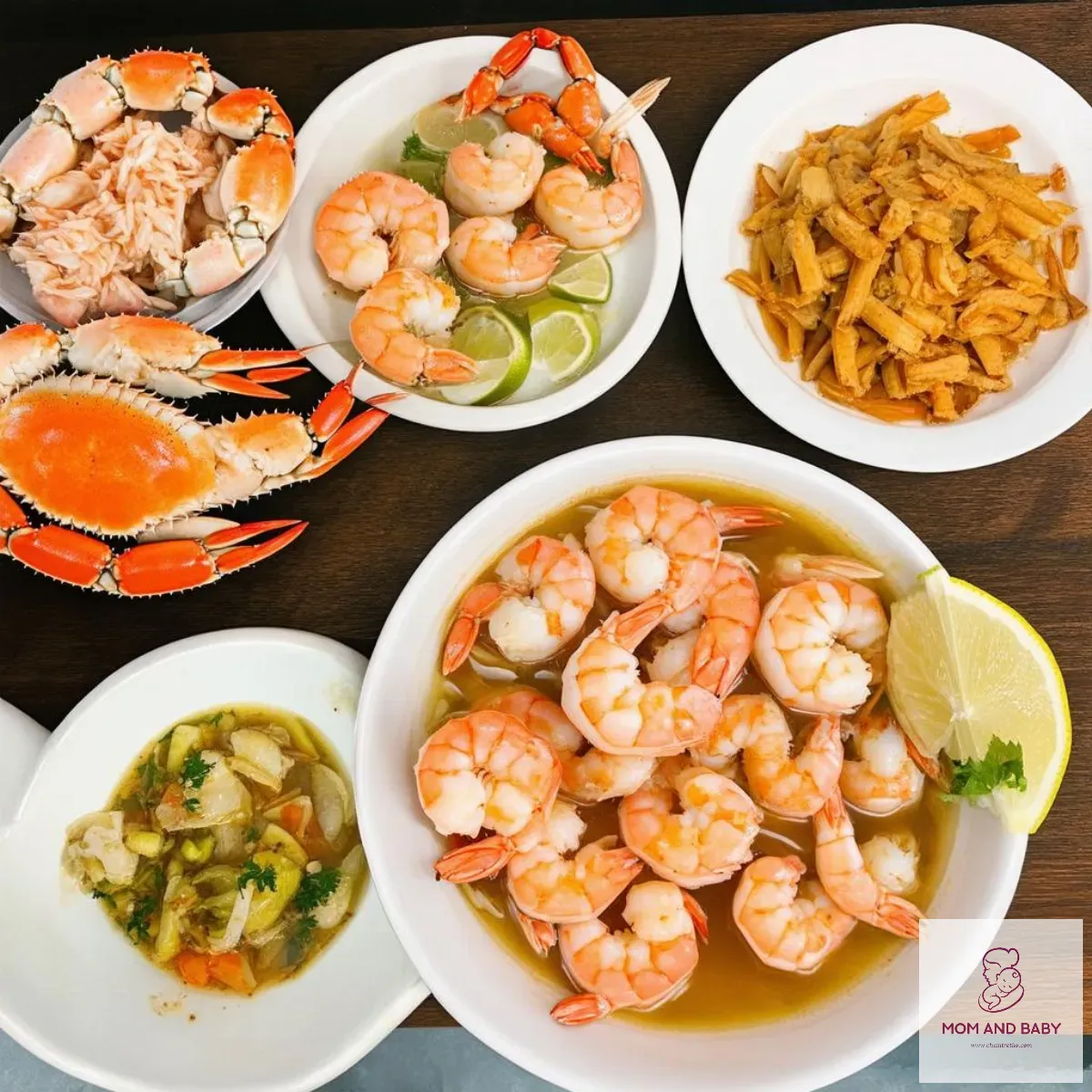 các món ăn từ tôm cua cá cho bé