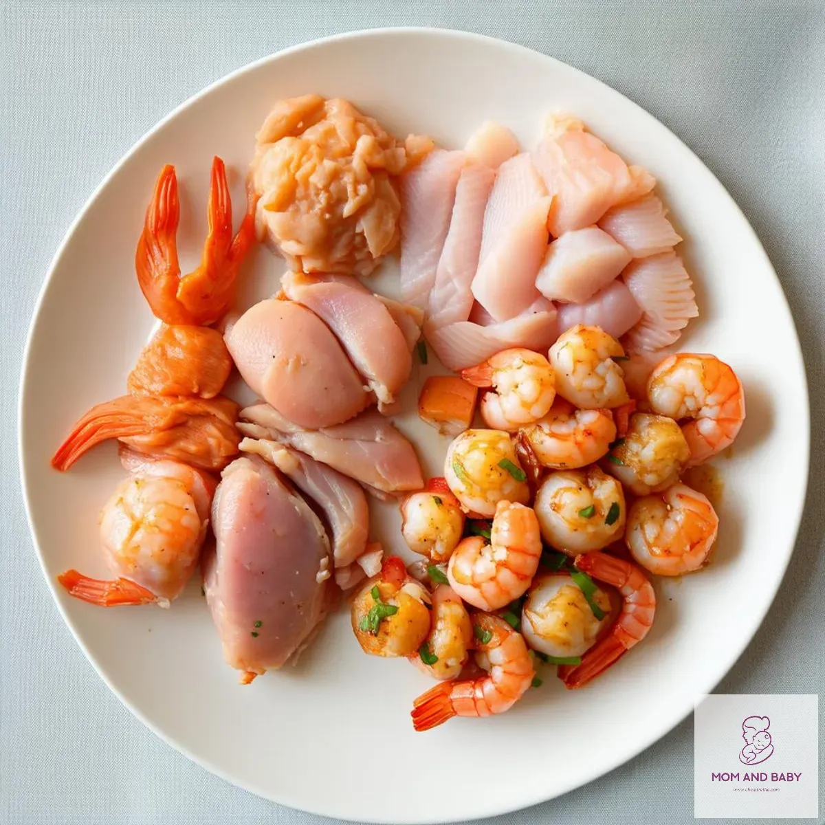 thịt cá tôm cho bé ăn dặm